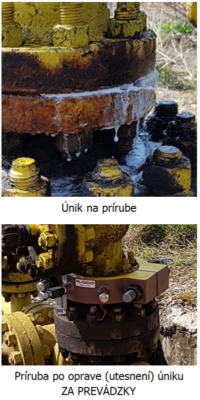 Oprava &uacute;niku (netesnosti) na prirube